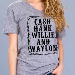 Cash Hank Willie And Waylon Graphic Tee